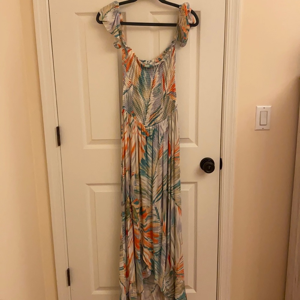 Floral dress M with slit